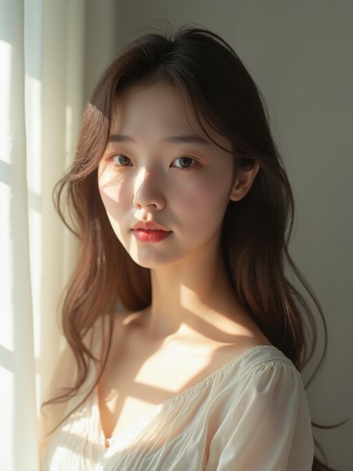 청순한 분위기의 여성