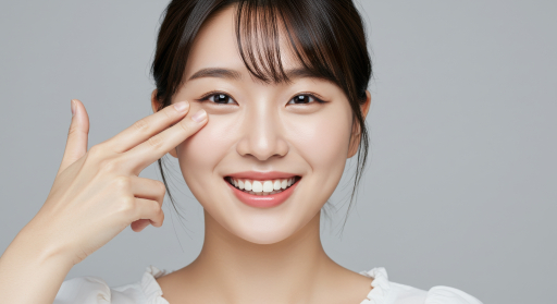 미소짓는 젊은 여성