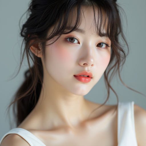 부드러운 미소를 가진 젊은 여성
