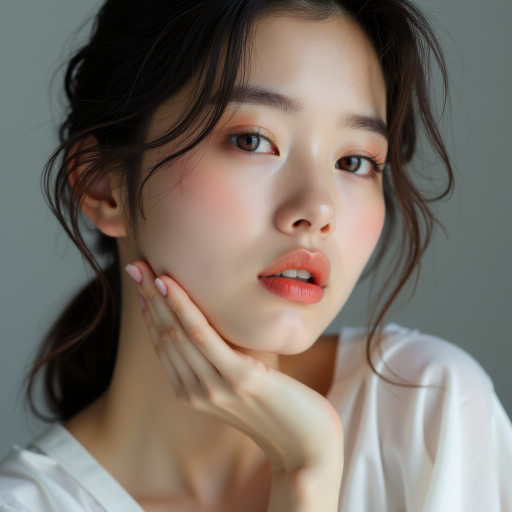 생각에 잠긴 젊은 여성