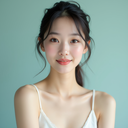 미소짓는 젊은 여성