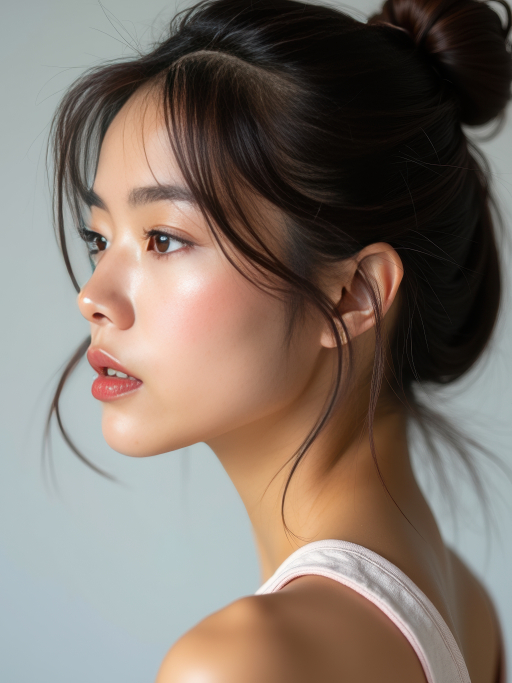 긴 머리 젊은 여성