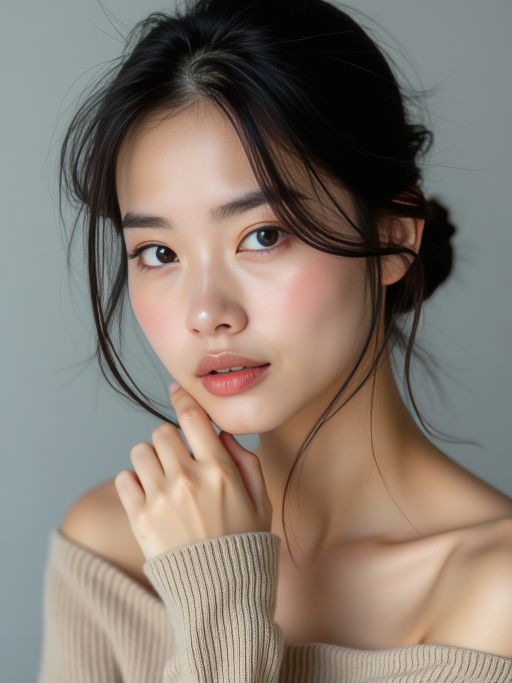 검은머리 젊은 여성