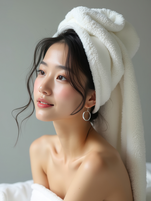 긴 머리의 젊은 여성