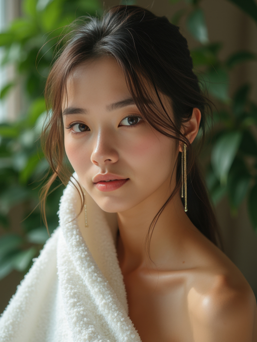 긴 머리의 젊은 여성