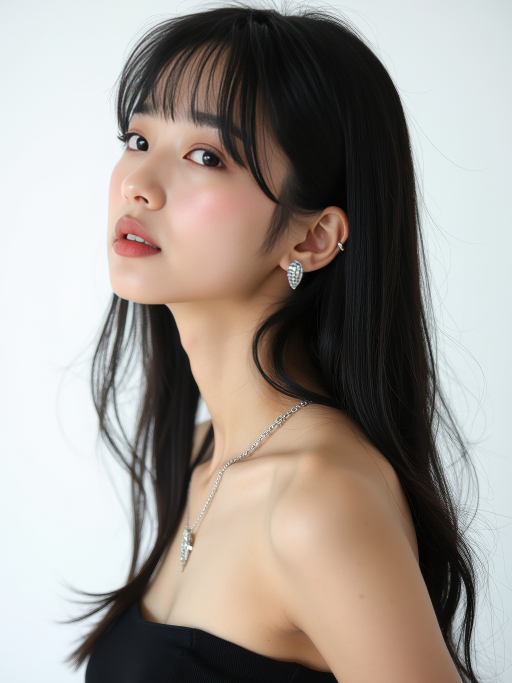 긴 머리 젊은 여성