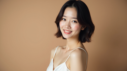 흰 드레스를 입은 젊은 여성