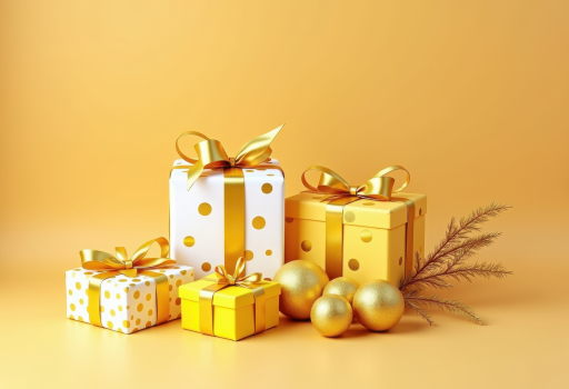황금 장식 상자 선물
