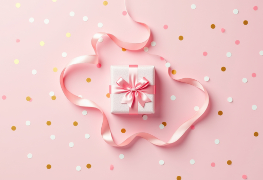 리본과 함께한 선물 상자