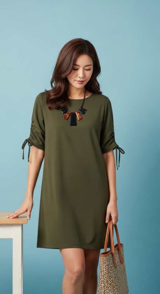 녹색 드레스를 입은 여성