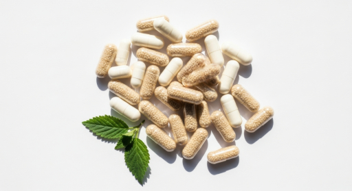 흰색 배경에 있는 캡슐