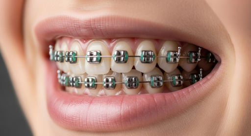 덧니와 치아 클로즈업