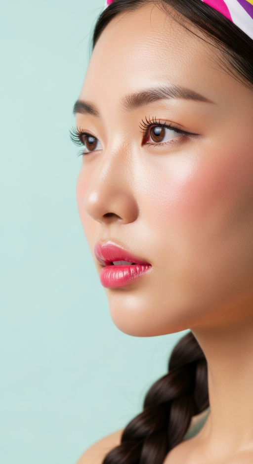 辮머리 젊은 여성