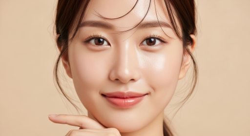 젊은 여자가 웃고 있는 모습