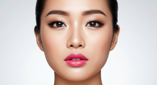 화려한 아시아 여성, 메이크업