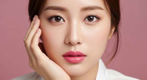 화장한 아름다운 여성