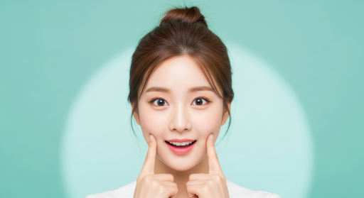 젊은 여자가 웃으며 엄지 척