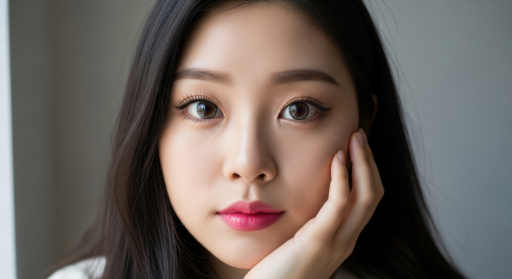 검은머리 젊은 여성