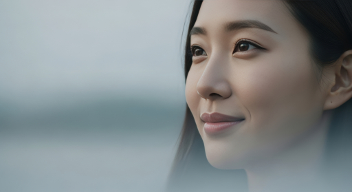 멀리 바라보는 젊은 여성