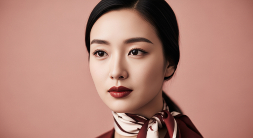 스카프를 쓴 여성 초상화.